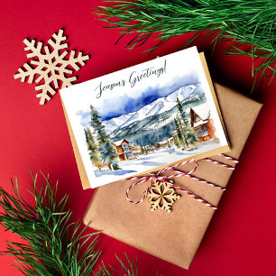 Frohen Festtage Christmas Colorado Postkarte