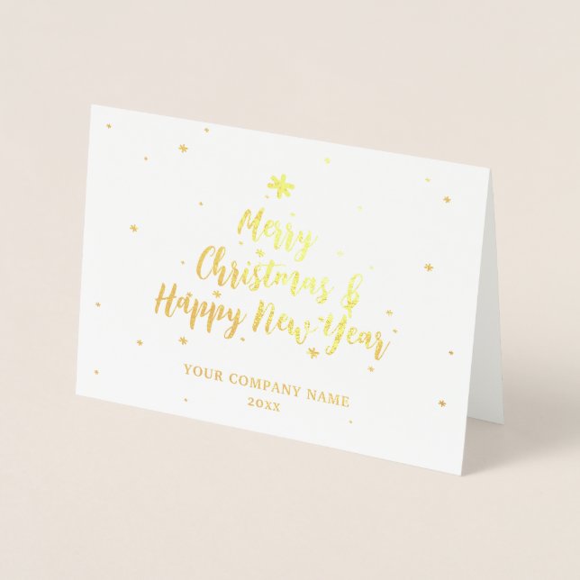Frohen Festtage Gold Company Foil Card Folienkarte (Vorderseite)