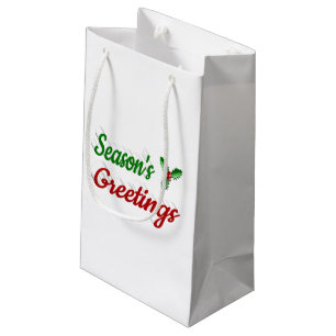 Frohen Festtage Holly Weihnachts-Grün-Drehbuch Kleine Geschenktüte