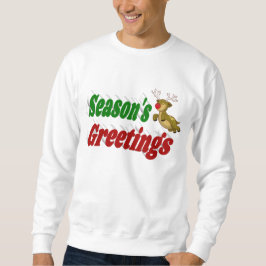 Frohen Festtage Reindeer Weihnachtstypografie Sweatshirt