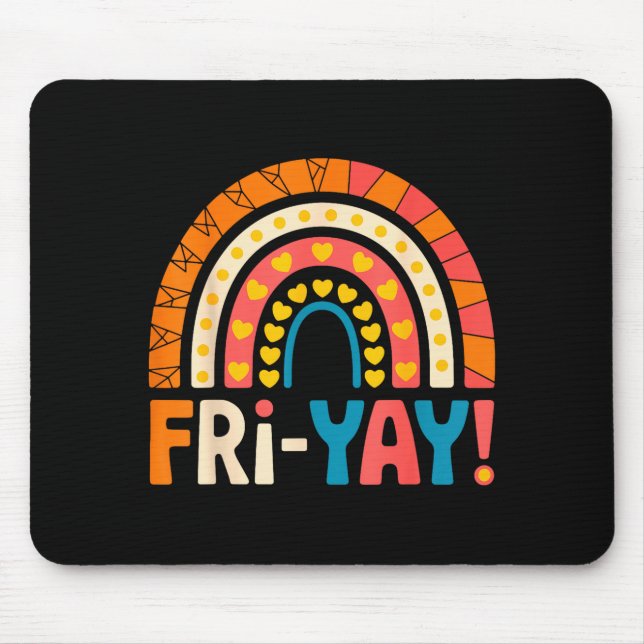 Frohen Freitag Fri-yay Lehrer Schule Meme  Mousepad (Vorne)