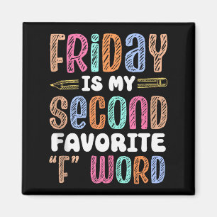 Frohen Freitag Fri Yay Lehrer Schule Meme Tank Top Magnet