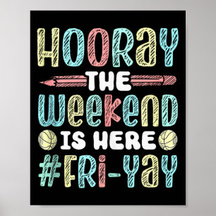 Frohen Freitag Fri Yay Lehrer Schule Meme Tank Top Poster