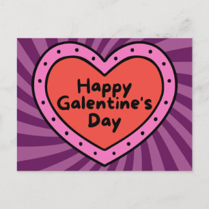 Frohen Galentine's Day Platonischer Valentinstag Postkarte