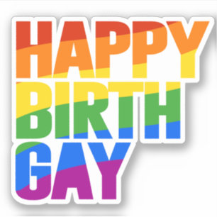 Frohen Geburtgay Aufkleber