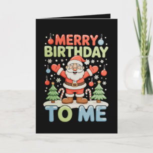 Frohen Geburtstag an mich Weihnachten Santa Xmas F