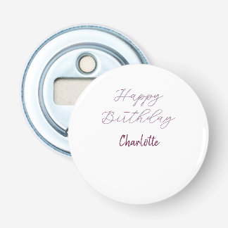 FROHEN Geburtstag maron blau grau name datum paste Flaschenöffner