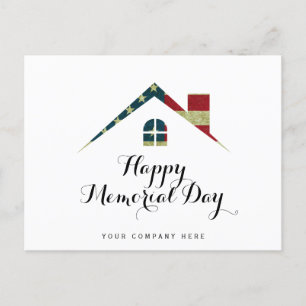 Frohen Gedenktag Immobilienhaus Postkarte