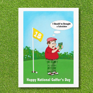 Frohen Golfers Tag Humor 10. April Postkarte