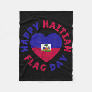Frohen haitianischen Flaggentag Cool Haiti-Flagge Fleecedecke