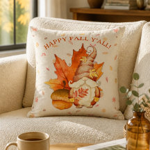 Frohen Herbst euch allen Gnom Blatt und Eichel