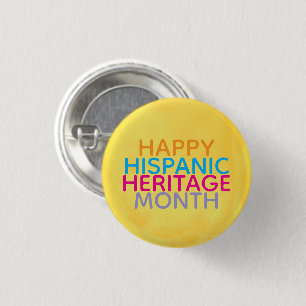 Frohen Hispanic-Erbe-Monat Button