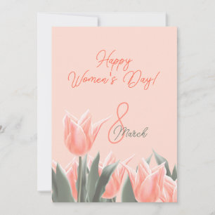 Frohen internationalen Frauentag! 8. März Internat Feiertagskarte