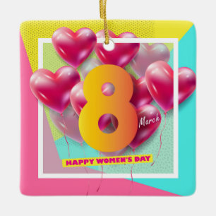 Frohen internationalen Frauentag! 8. März Internat Keramikornament