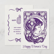 Frohen Internationalen Frauentag Grußkarte | Perso