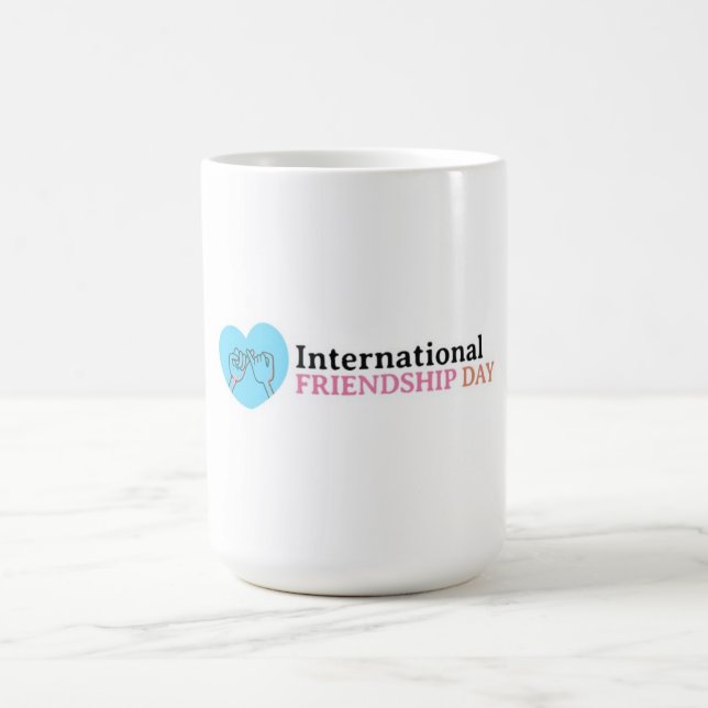 Frohen internationalen Tag der Freundschaft Kaffeetasse (Mittel)