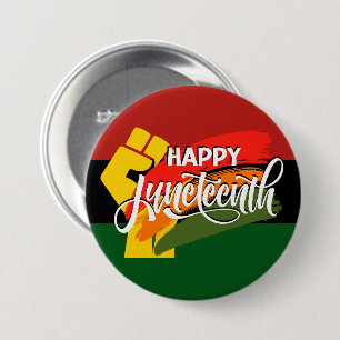 FROHEN JUNETEENTH Panafrikanisch Button