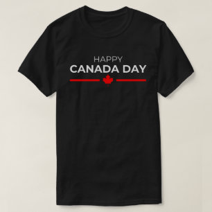 Frohen Kanada-Tag Ahornblatt Rot Weiß T-Shirt