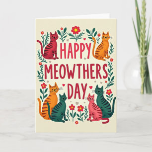 Frohen Katzenmuttertag Katzenkarte Karte
