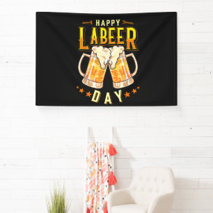 Frohen Labeer-Tag Lustiger Tag der Arbeit Banner