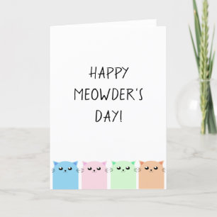 Frohen Meowder-Tag Karte