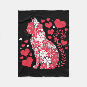 Frohen Meowentinstag Lustige Mädchen Katzen Valent Fleecedecke