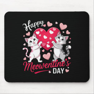 Frohen Meowentinstag Lustige Süße Katzenliebhaber  Mousepad