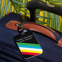 Frohen Monat des Stolzes Behinderung Gepäckanhänger