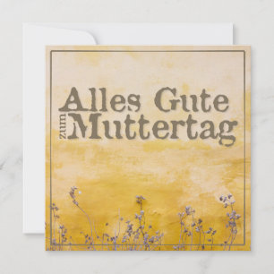 Frohen Muttertag auf vintage Blumenwiese Mitteilungskarte