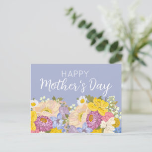 Frohen Muttertag Blumenblüten Feiertagspostkarte