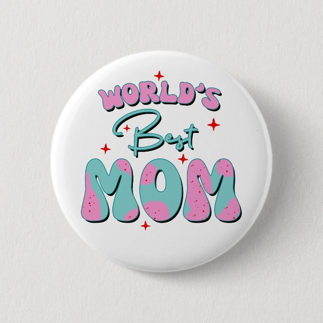 Frohen Muttertag Button (Vorderseite)