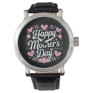 Frohen Muttertag Cute Floral Mama Oma Armbanduhr