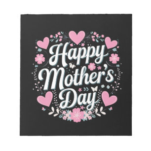 Frohen Muttertag Cute Floral Mama Oma Notizblock