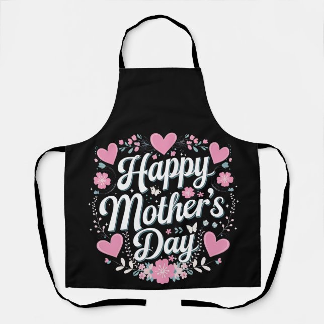 Frohen Muttertag Cute Floral Mama Oma Schürze (Vorderseite)