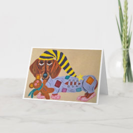Frohen Muttertag! Dachshund in Pyjama Karte