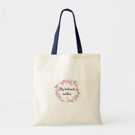 Frohen Muttertag – Florales Kranz-Grußdesign Tragetasche