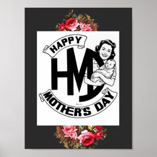 Frohen Muttertag Florales Poster
