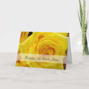 Frohen Muttertag gelbe Rosen-Grußkarte. Karte