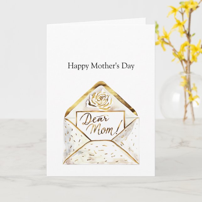 Frohen Muttertag Goldene Blume Karte (Gelbe Blume)