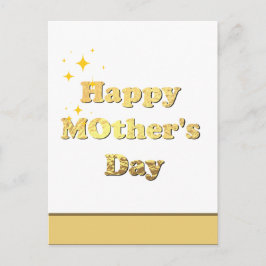 Frohen Muttertag. Goldene einfache Schrift Kalligr Postkarte