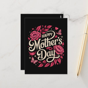 Frohen Muttertag Hübsche Blumige Mama Postkarte