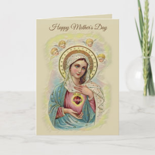 FROHEN MUTTERTAG JUNGFRÄULICHE MARIA RELIGIÖSE KAR KARTE