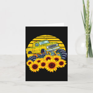 Frohen Muttertag Kleinkind Sonnenblume Monstertruc Karte