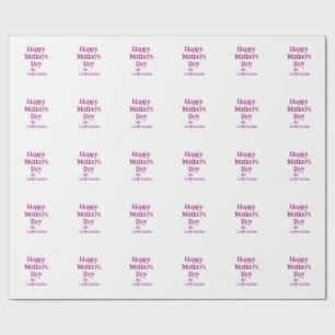 Frohen Muttertag lila Liebe Name weibliches Zeiche Geschenkpapier