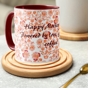 Frohen Muttertag mit floralem Lehenga-Muster Tasse