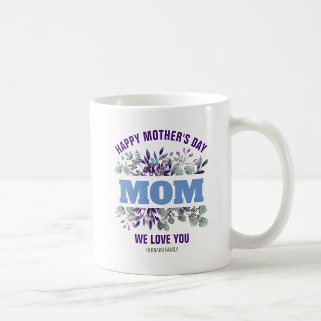 FROHEN MUTTERTAG MOM INDIVIDUELLES GESCHENK  KAFFEETASSE (Rechts)