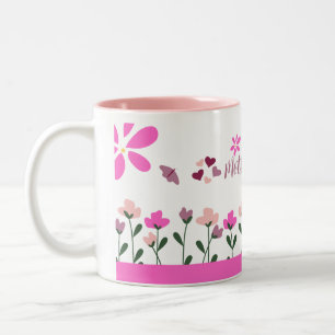 Frohen Muttertag Multifarben-Design Zweifarbige Tasse