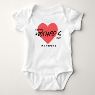 Frohen Muttertag Personalisierter Name Süß Baby Strampler