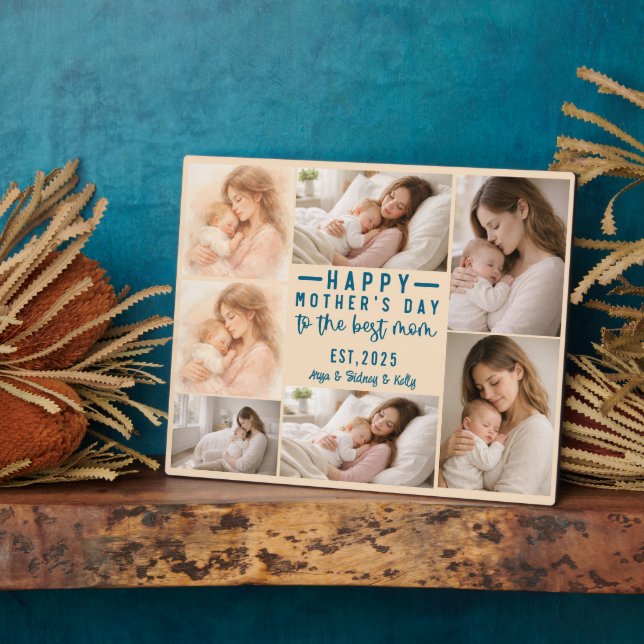 Frohen Muttertag | Personalisiertes Foto Fotoplatte (Seite)