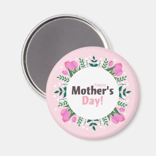 Frohen Muttertag Pinke Tulpen Magnet